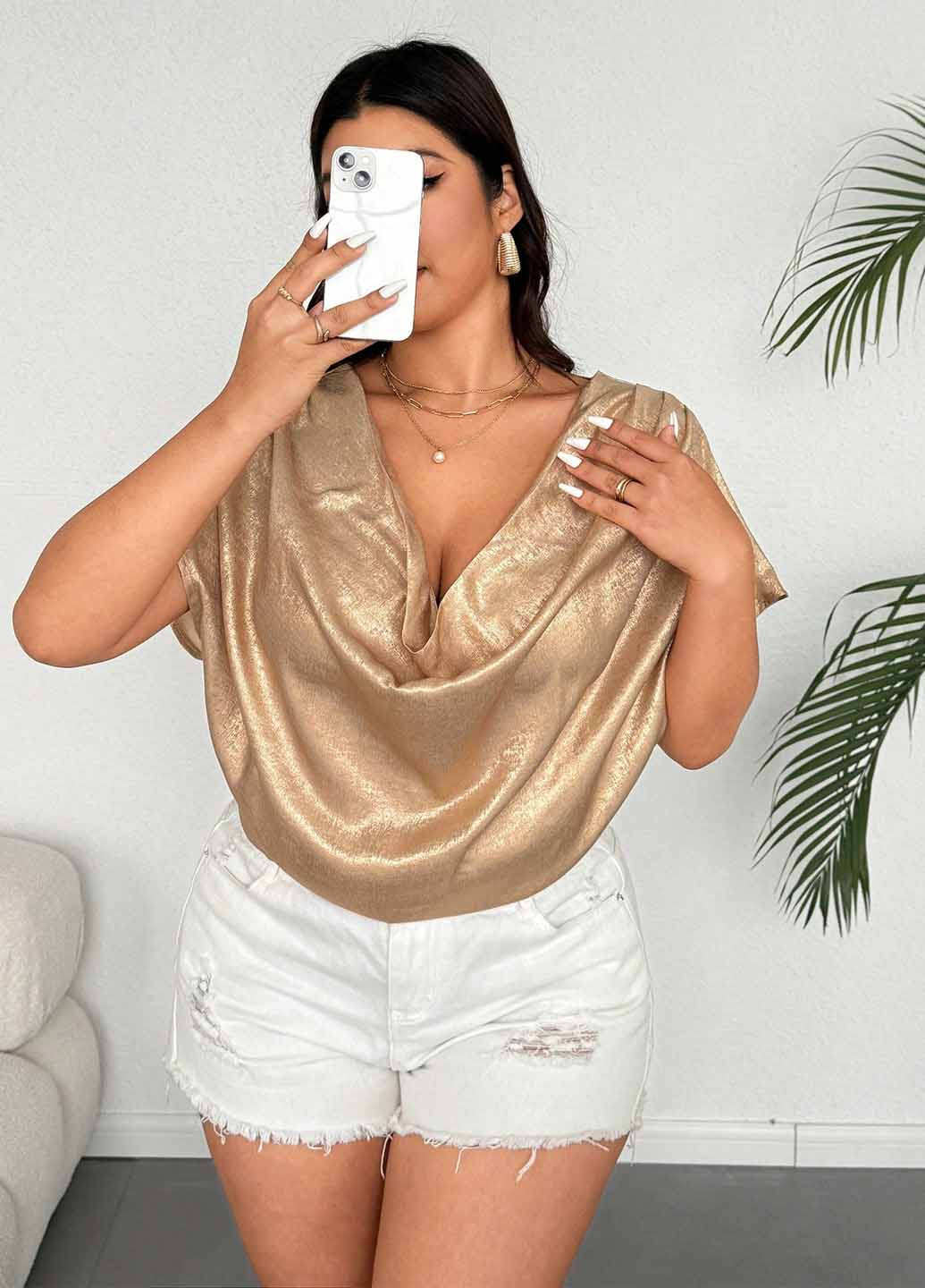 Золотая блуза SHEIN