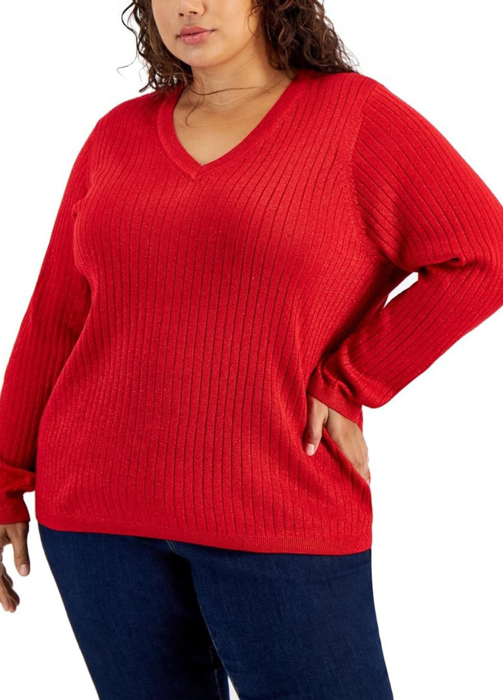 Красный демисезонный свитер пуловер Tommy Hilfiger