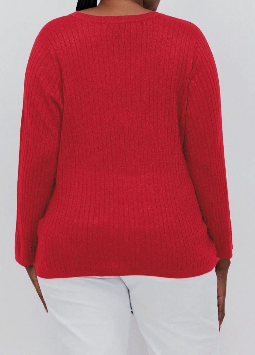 Красный демисезонный свитер пуловер Tommy Hilfiger