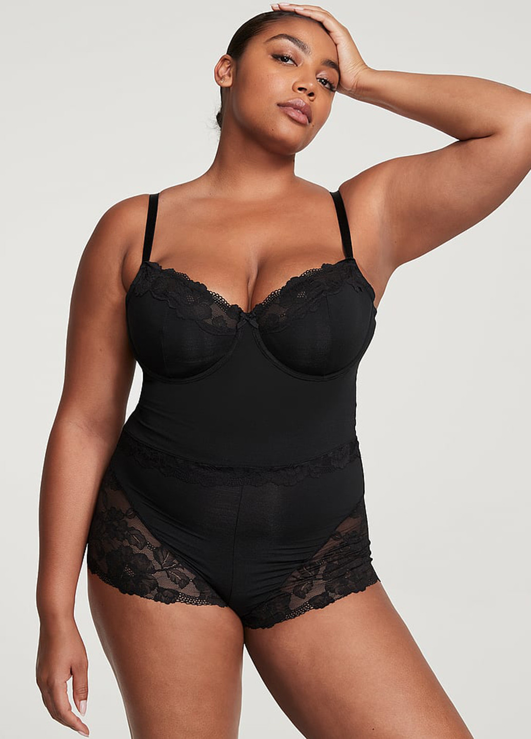 Чорний демісезонний комплект (бюстгальтер-майка, трусики) Victoria's Secret