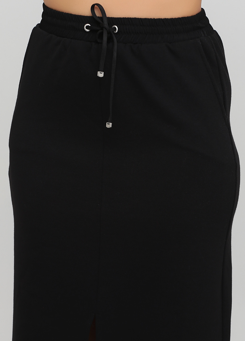 Черная кэжуал однотонная юбка Comma карандаш