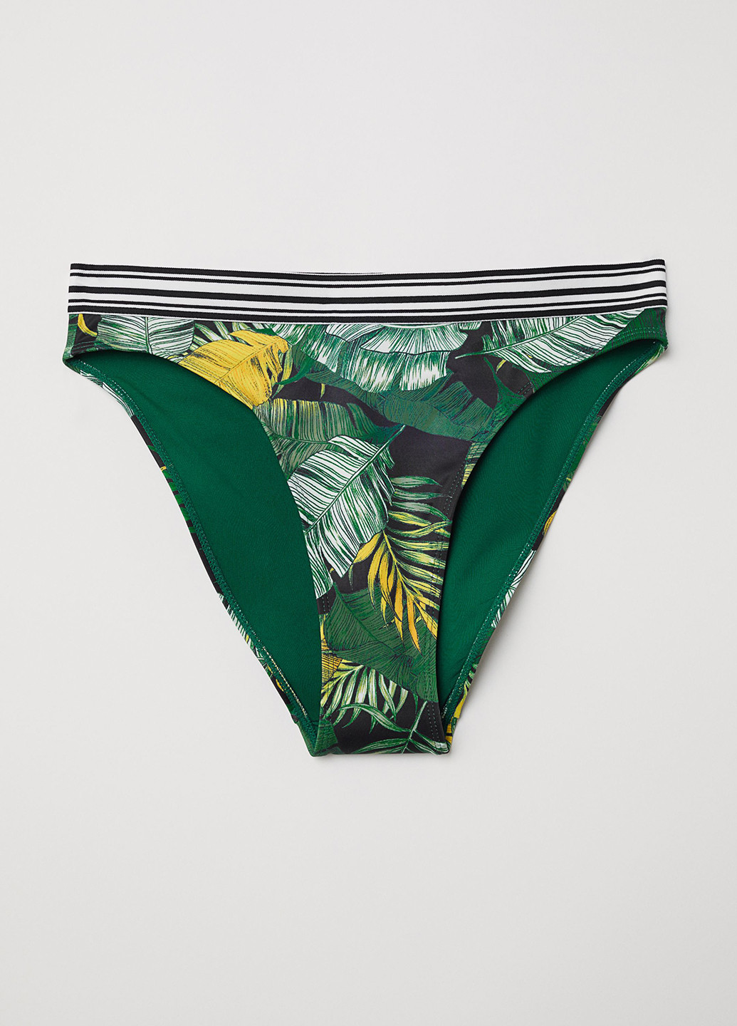 Темно-зеленые купальные трусики-плавки с рисунком H&M
