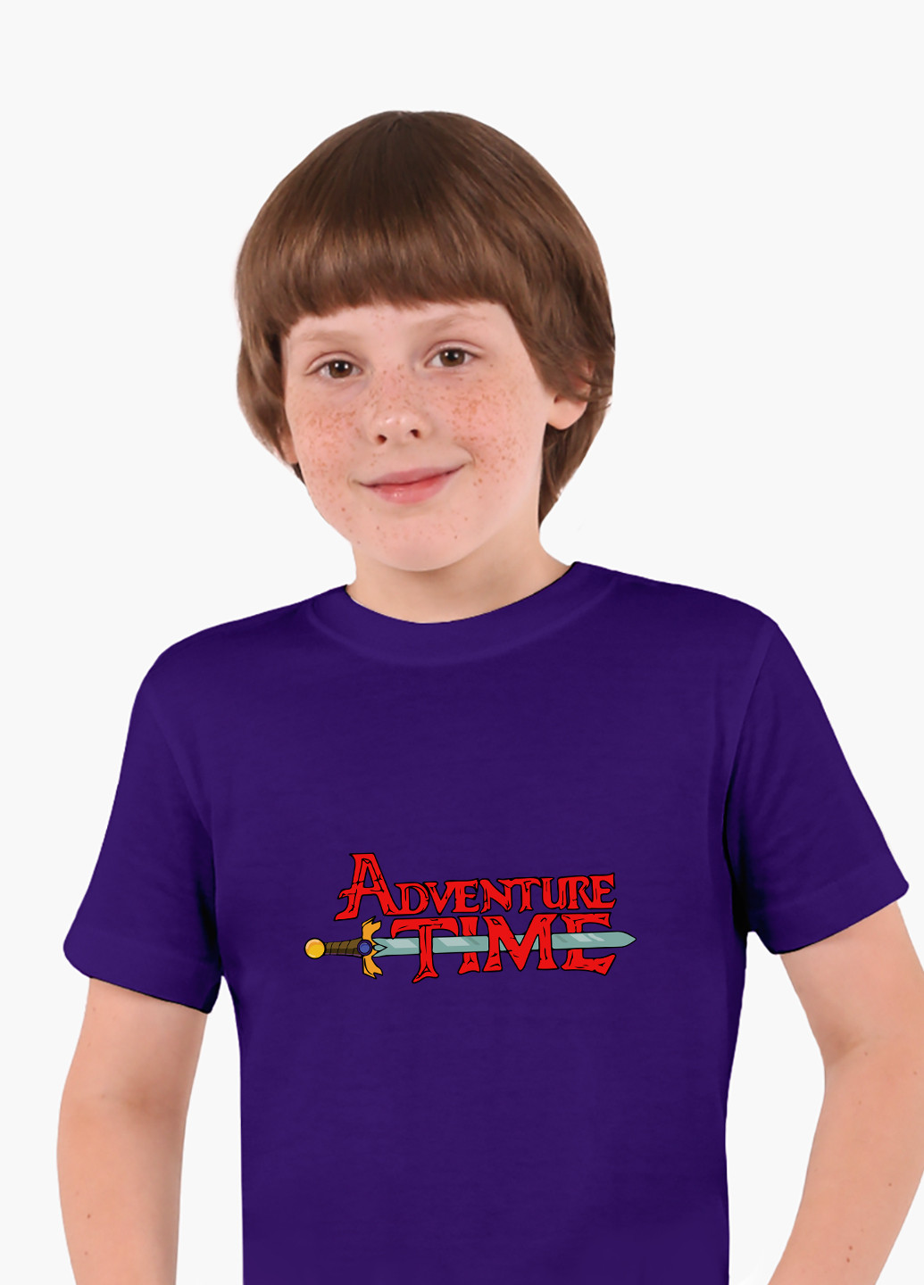 Фиолетовая демисезонная футболка детская время приключений (adventure time)(9224-1582) MobiPrint