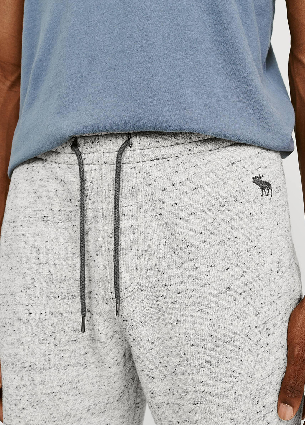 Светло-серые спортивные демисезонные прямые брюки Abercrombie & Fitch