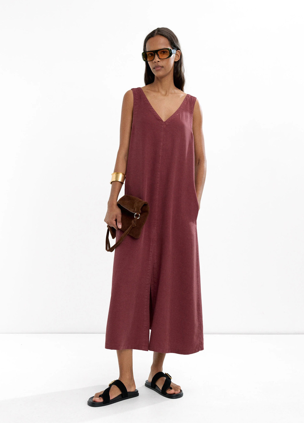 Бордова кежуал сукня а-силует Parfois однотонна