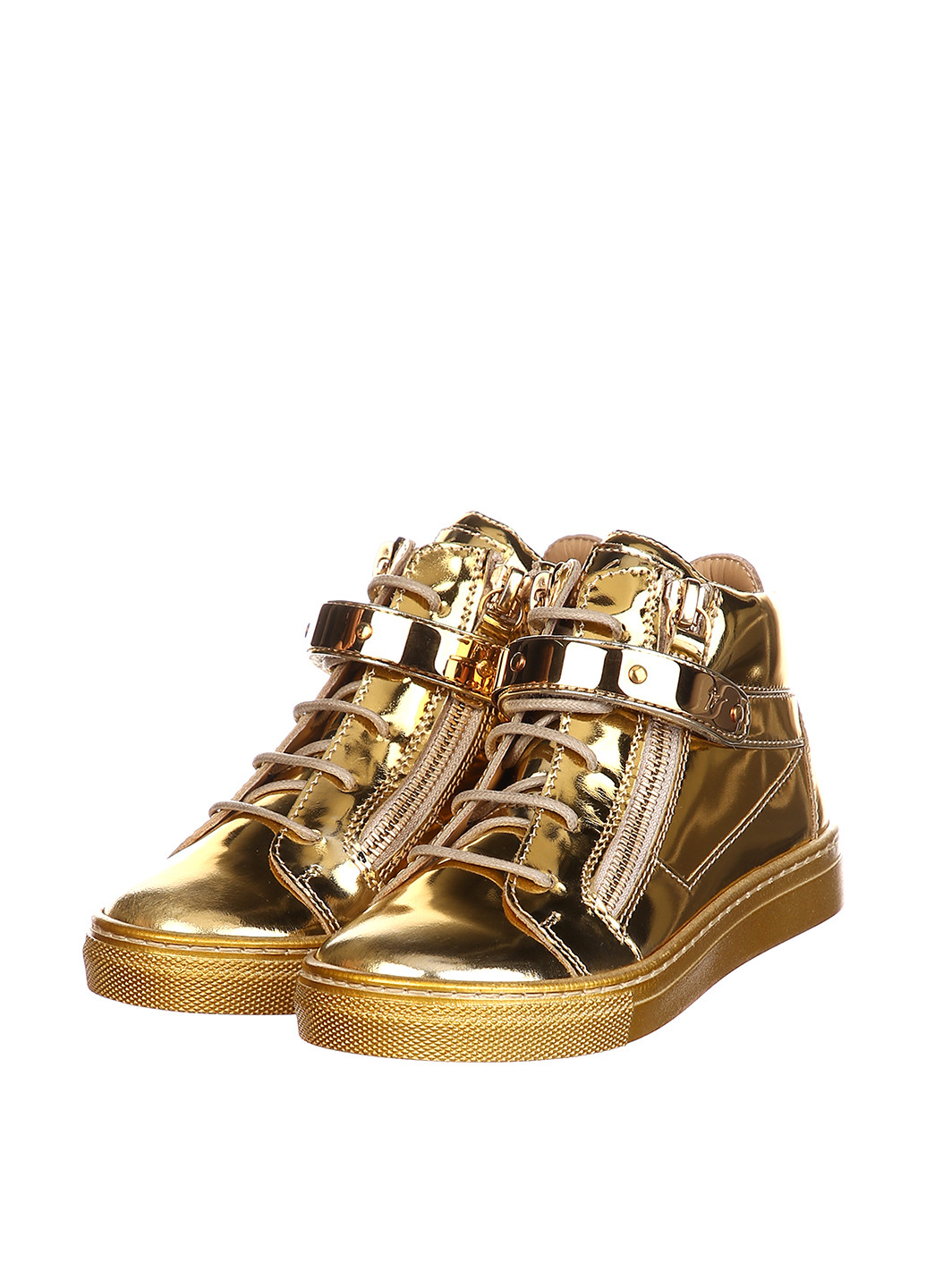 Золотые спортивные осенние ботинки Zanotti