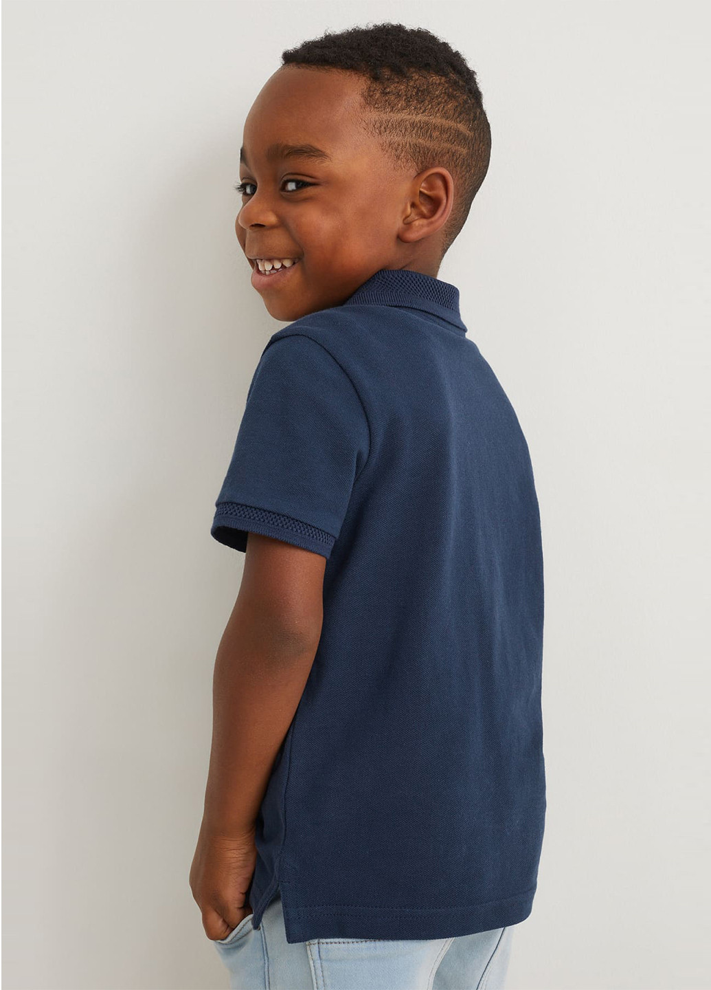Цветная детская футболка-поло (2 шт.) для мальчика C&A меланжевая