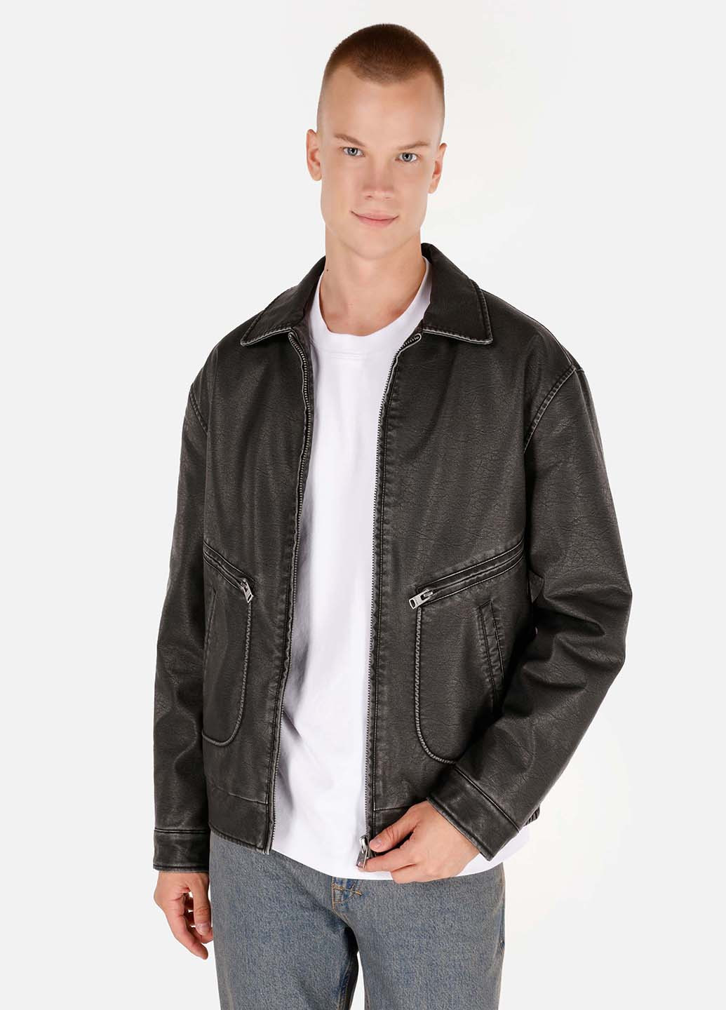 Темно-сіра демісезонна куртка косуха Colin's