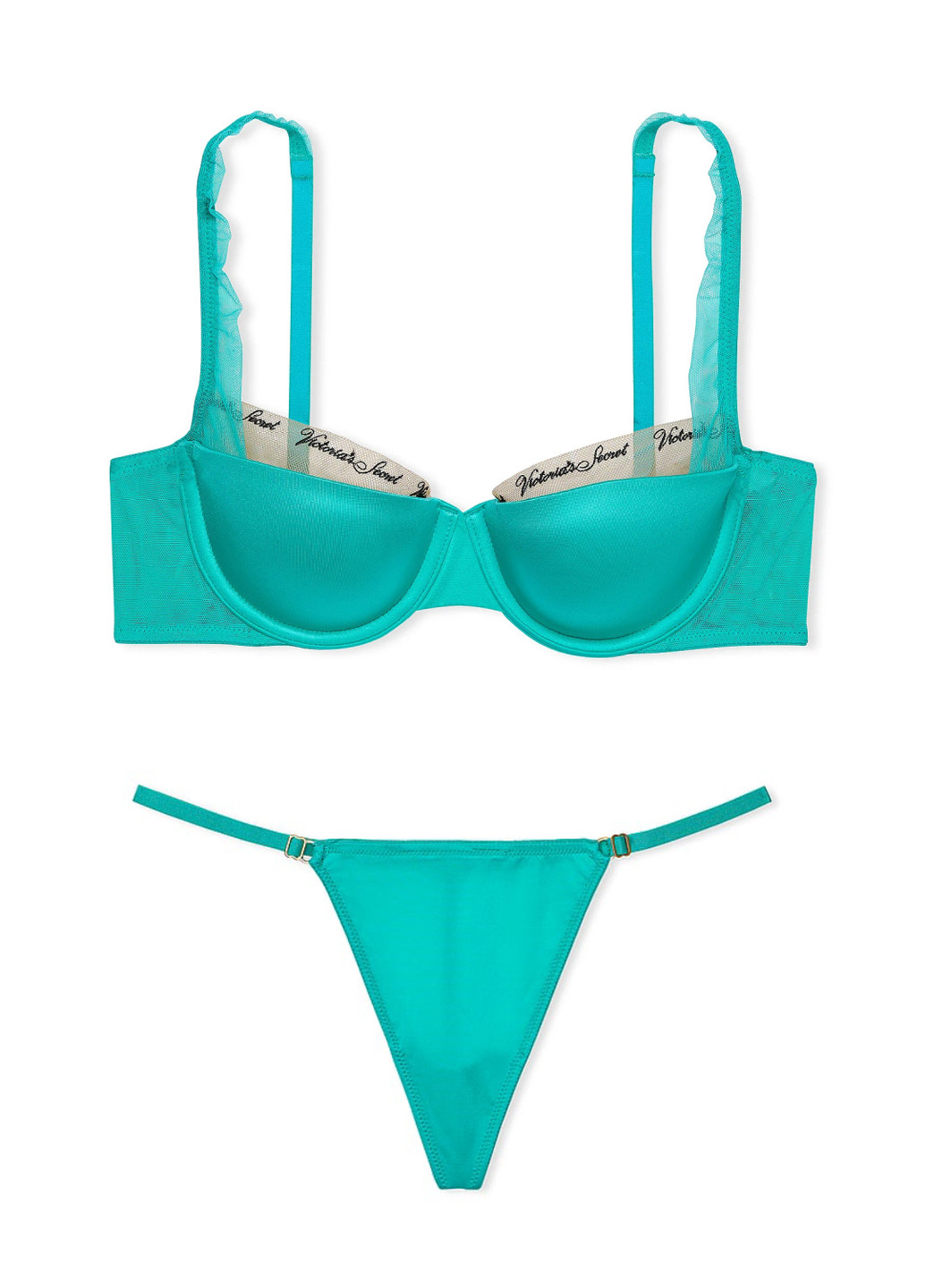 Бирюзовый демисезонный комплект (бюстгальтер, трусики) Victoria's Secret