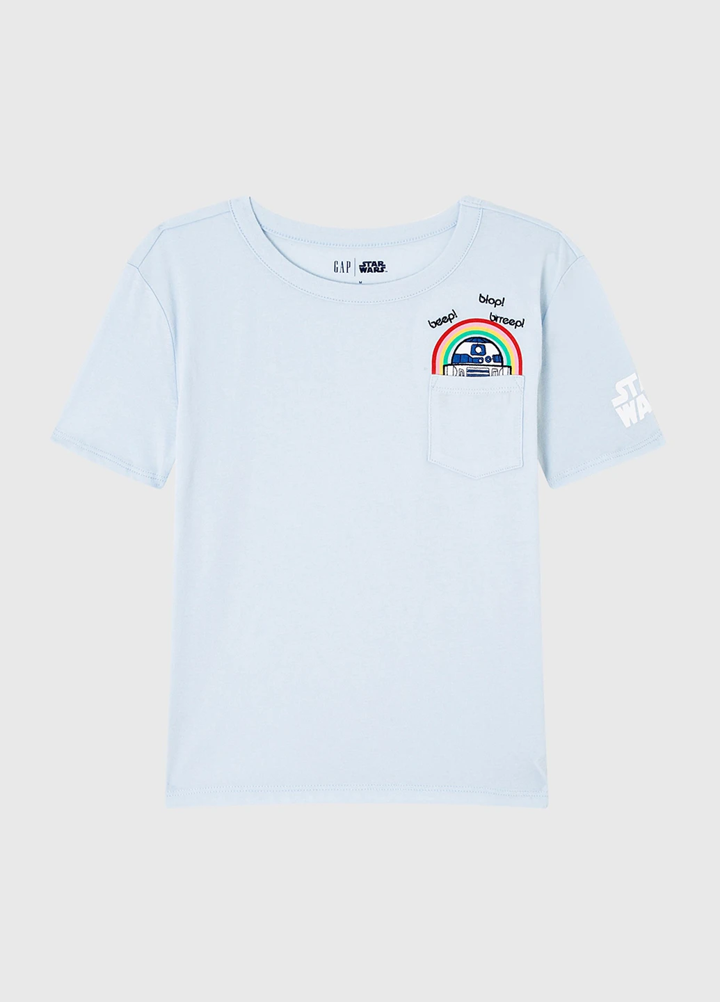 Голубая летняя футболка Gap