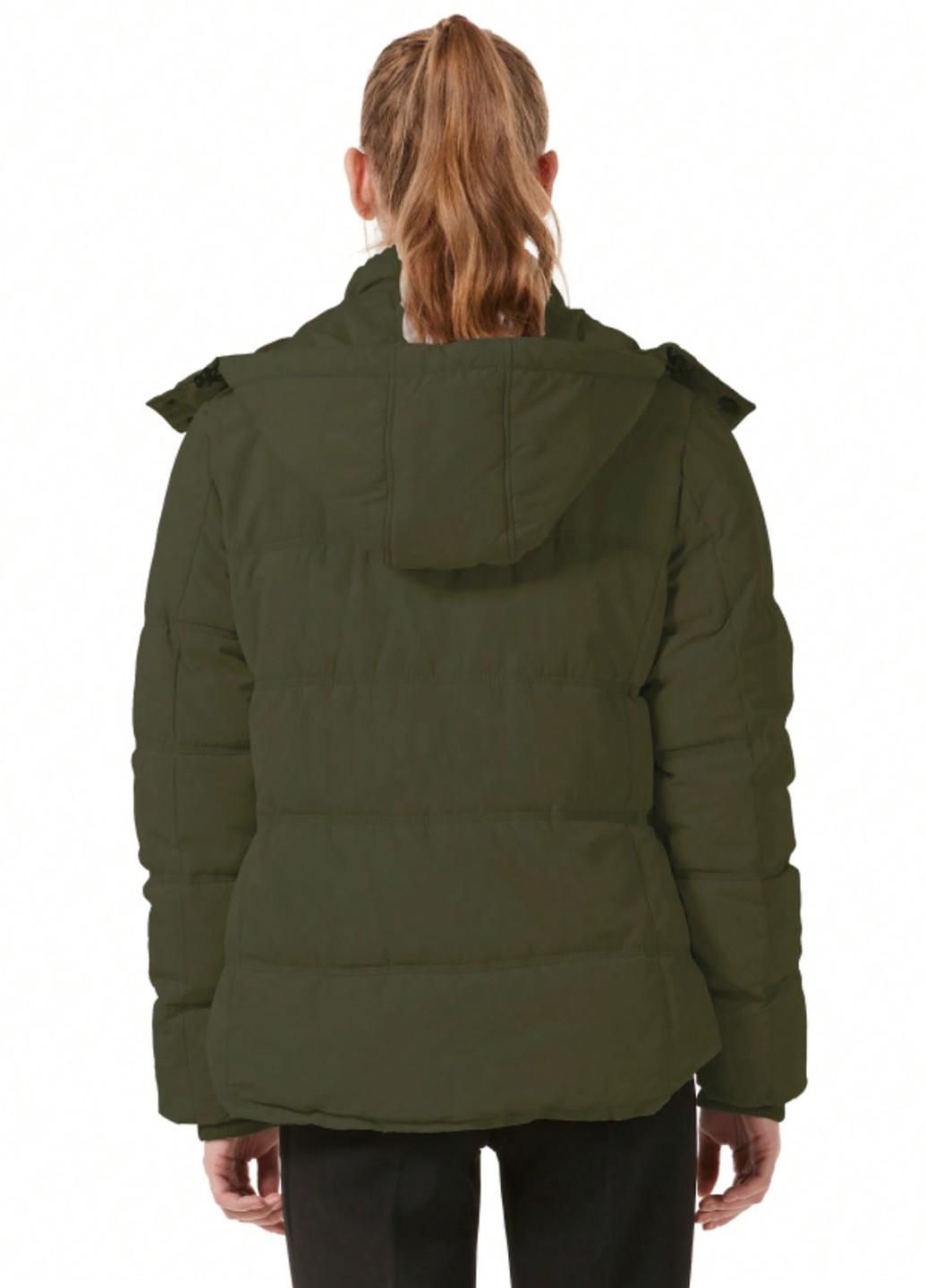 Оливковая (хаки) зимняя куртка SHEIN