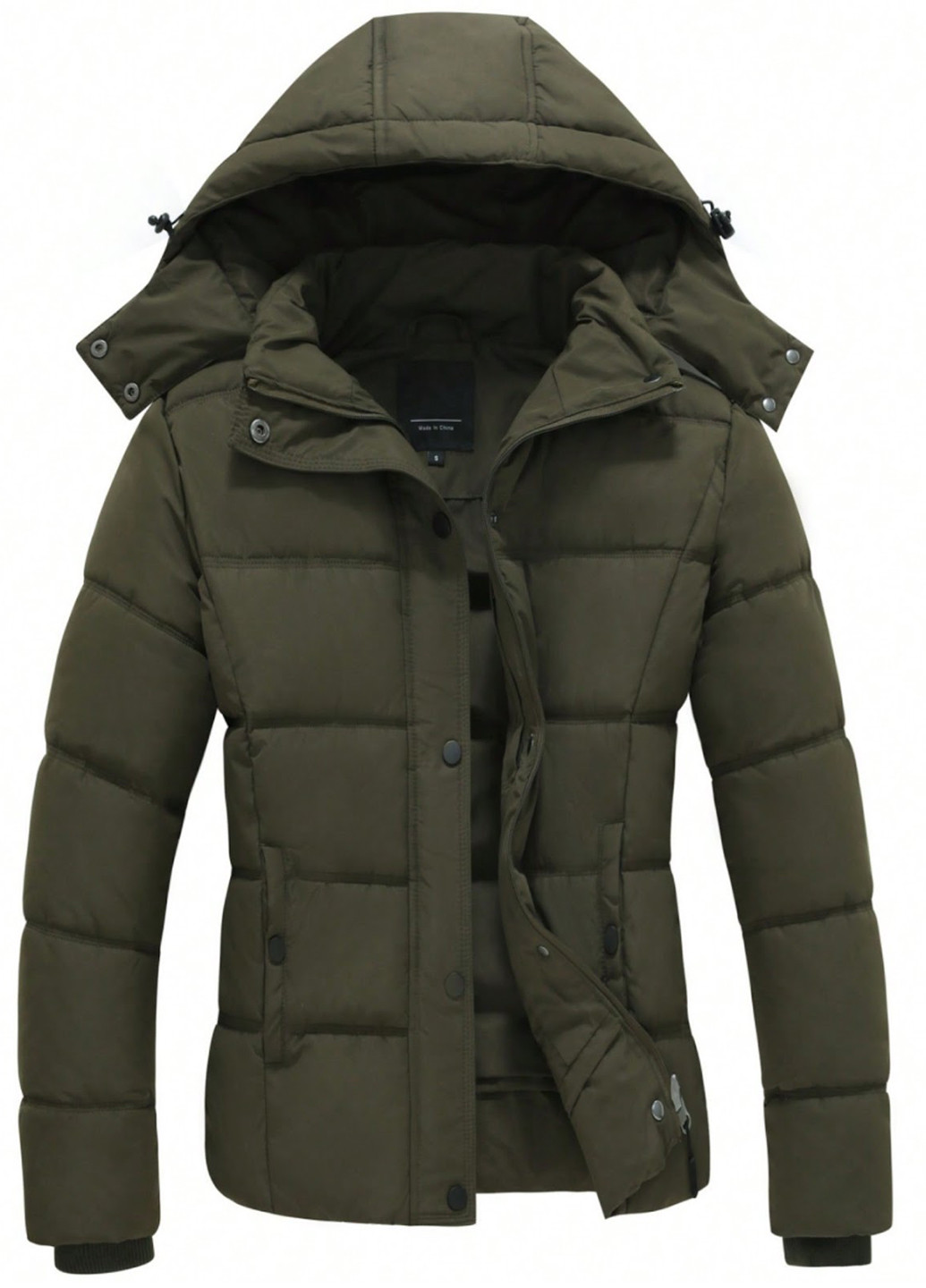 Оливковая (хаки) зимняя куртка SHEIN