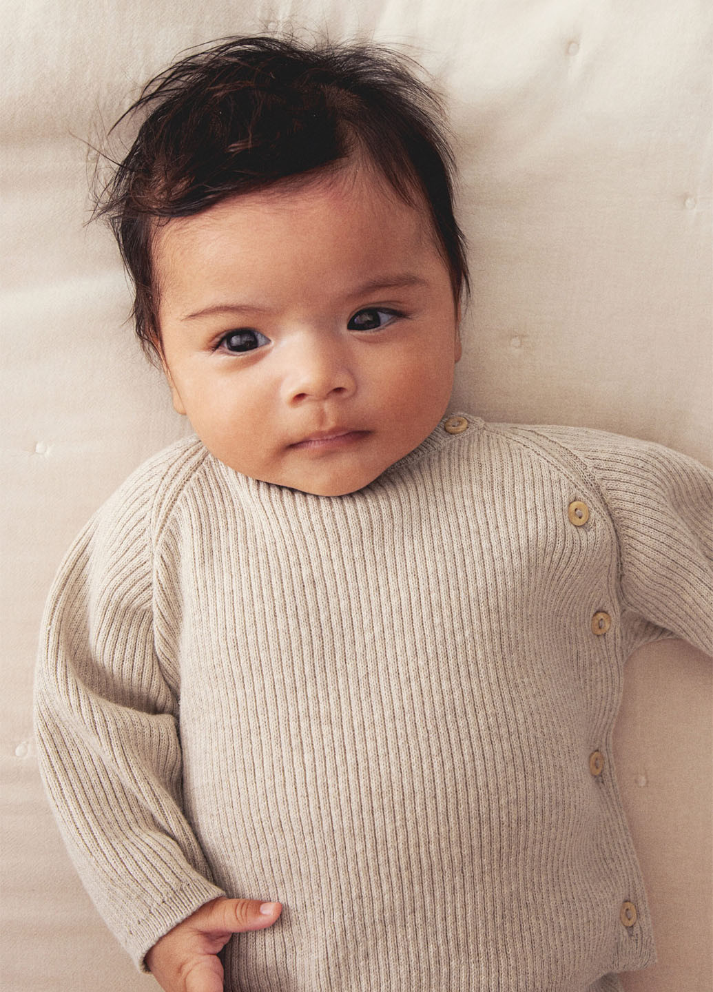 Серо-бежевый демисезонный комплект (джемпер, брюки) H&M