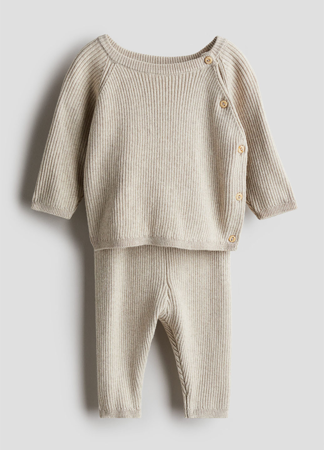 Серо-бежевый демисезонный комплект (джемпер, брюки) H&M