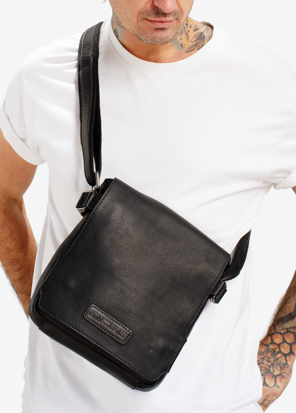 Сумка мужская кожаная кросс-боди средняя Сrossbody HILL BURRY (256131927)
