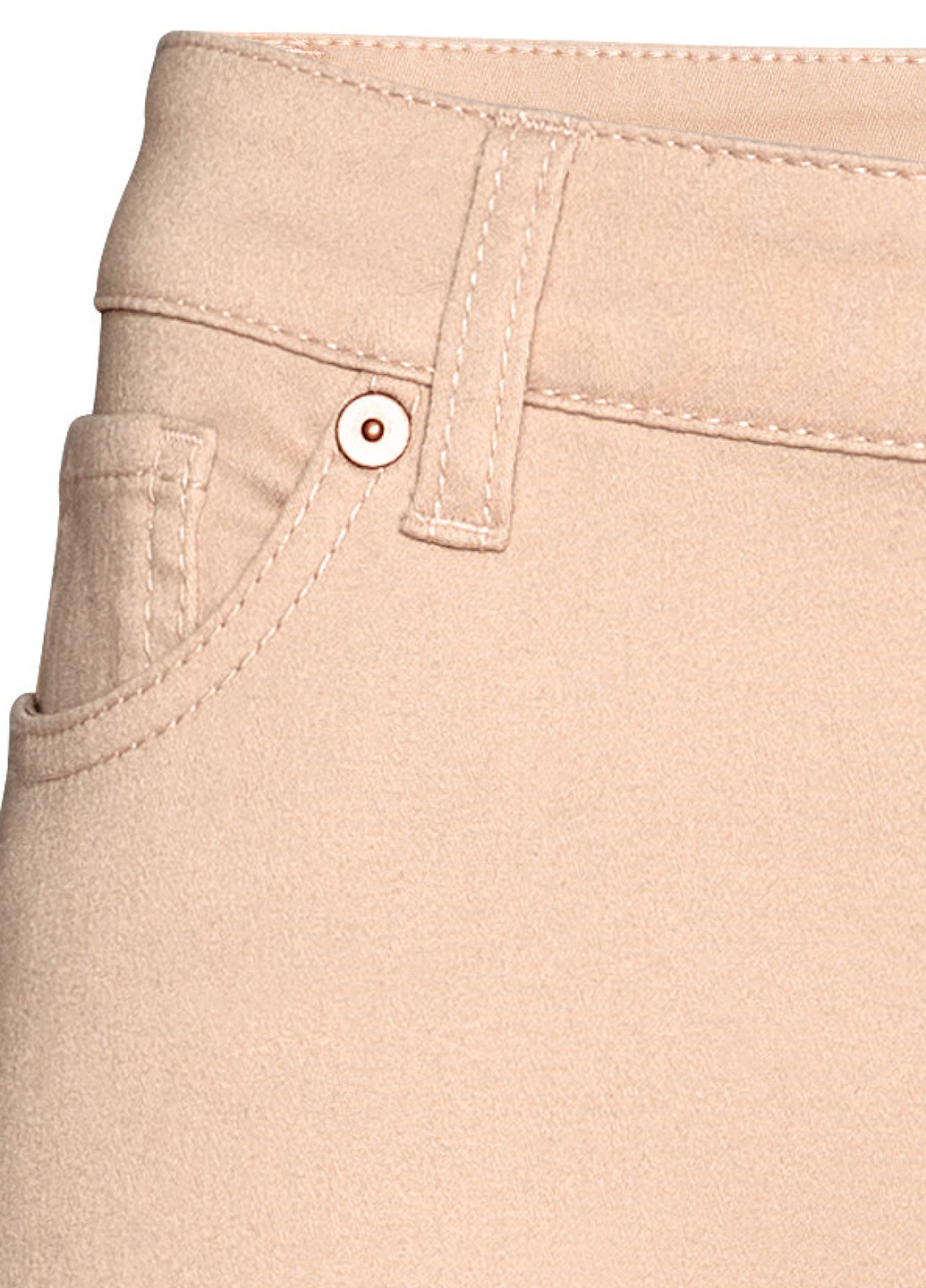 Джинси H&M однотонні світло бежеві джинсові поліестер