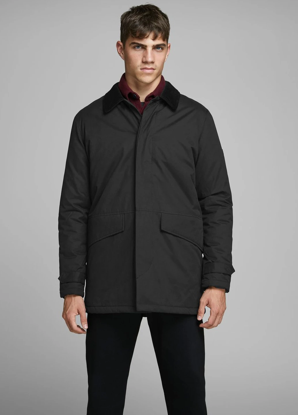 Чорна демісезонна куртка Jack & Jones