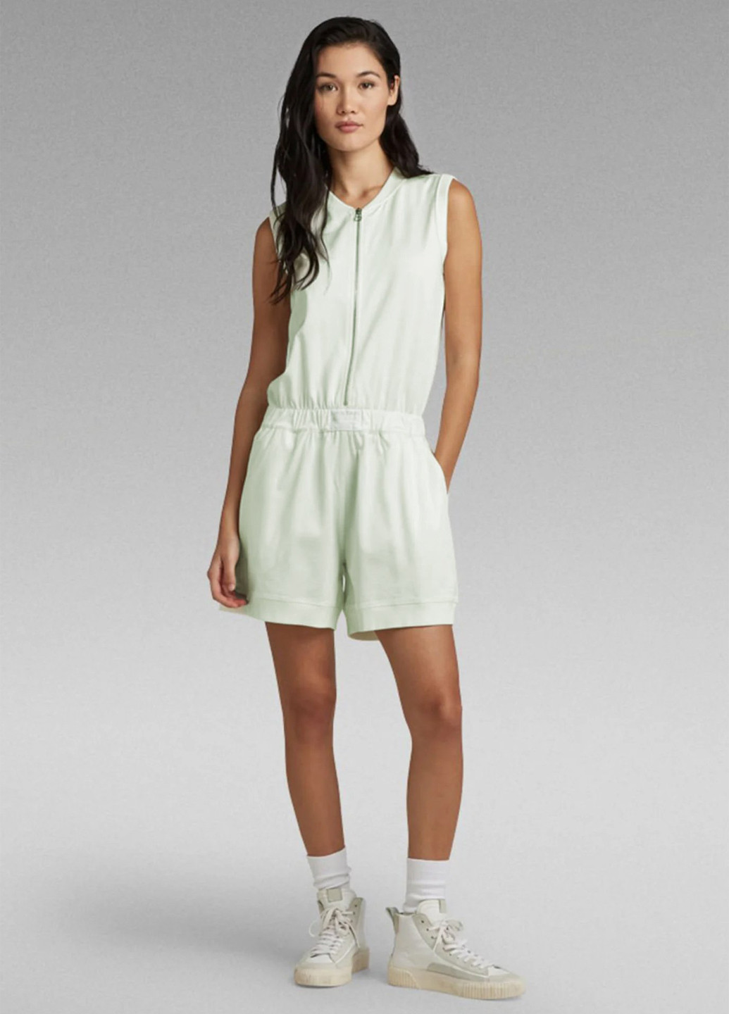 Комбінезон G-Star Raw комбінезон-шорти однотонний білий кежуал віскоза