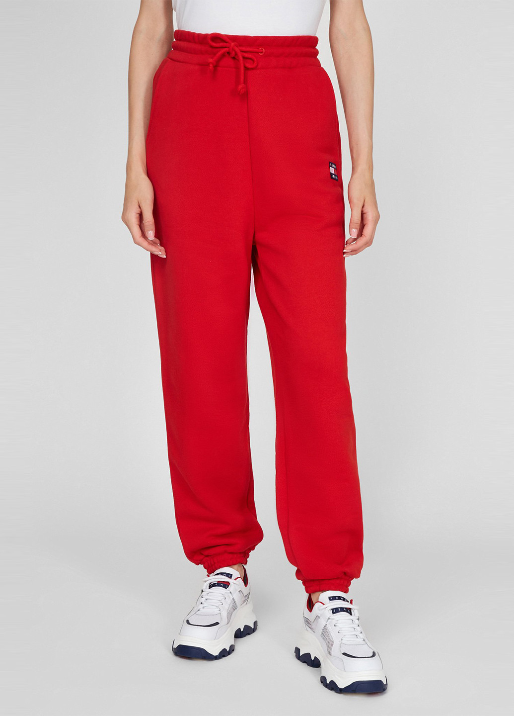 Красные спортивные демисезонные джоггеры брюки Tommy Jeans