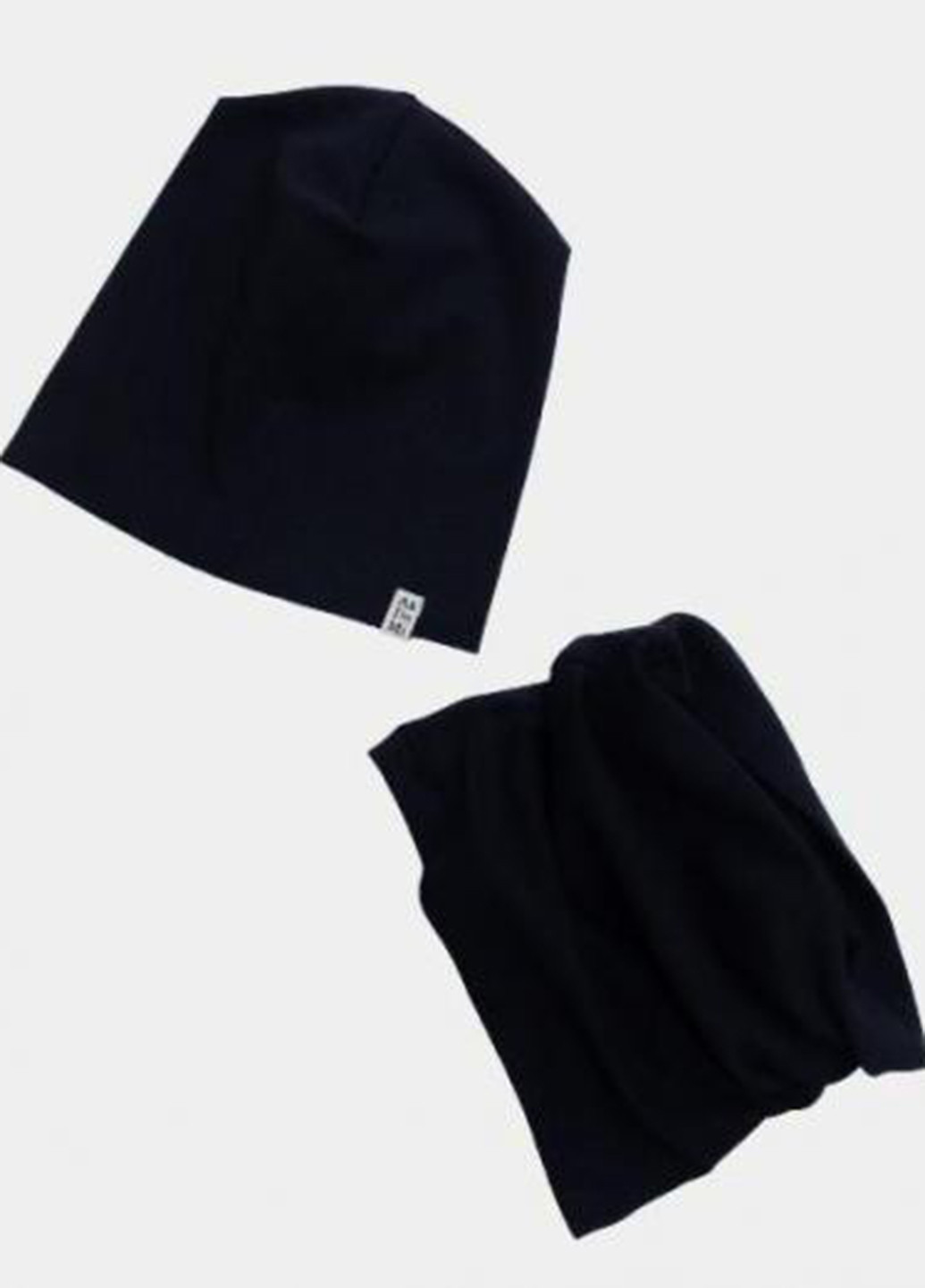 Чорний демісезонний комплект (шапка, снуд) ArDoMi