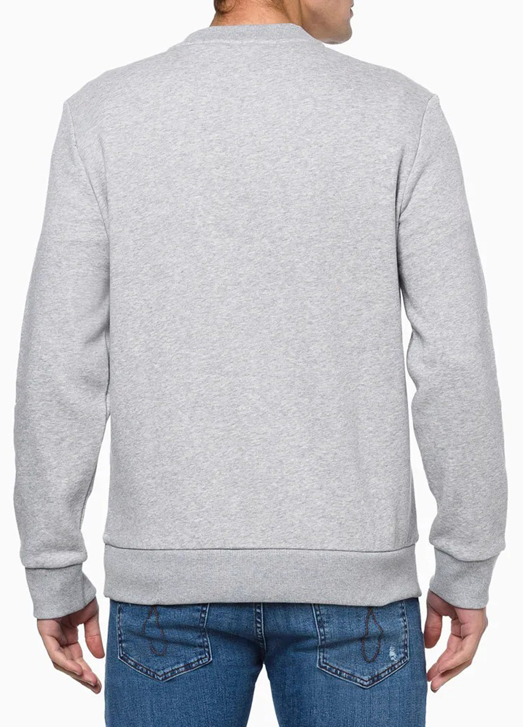 Серый свитшот Calvin Klein меланж без декора (307083932)