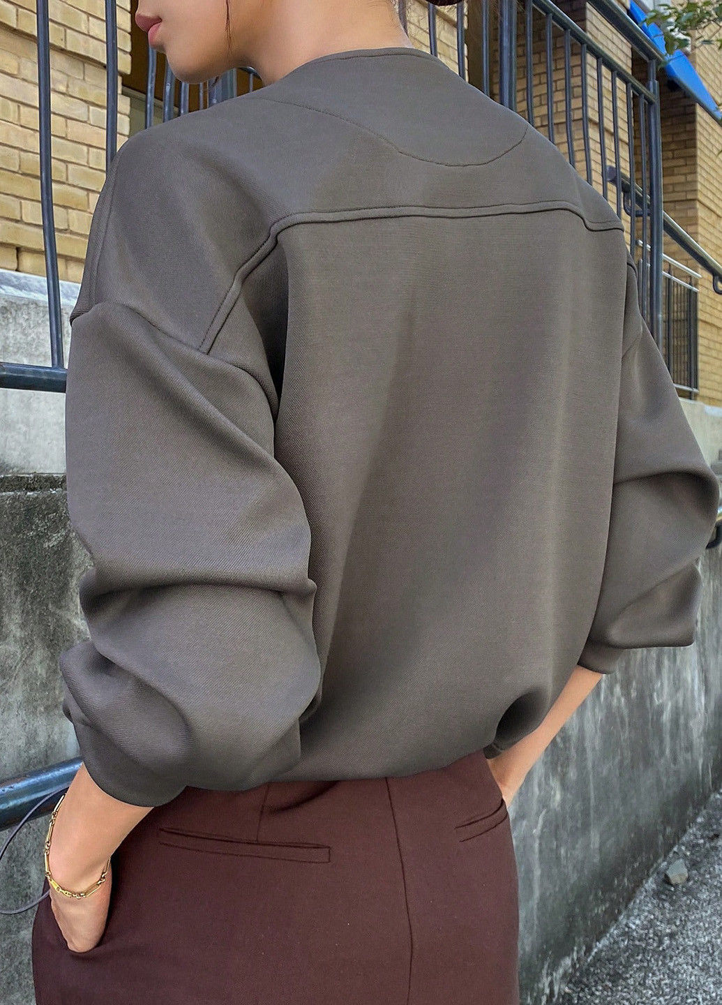 Коричневая демисезонная куртка SHEIN