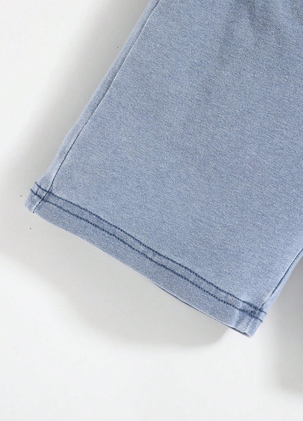 Серо-голубой летний костюм (футболка, шорты) с шортами SHEIN