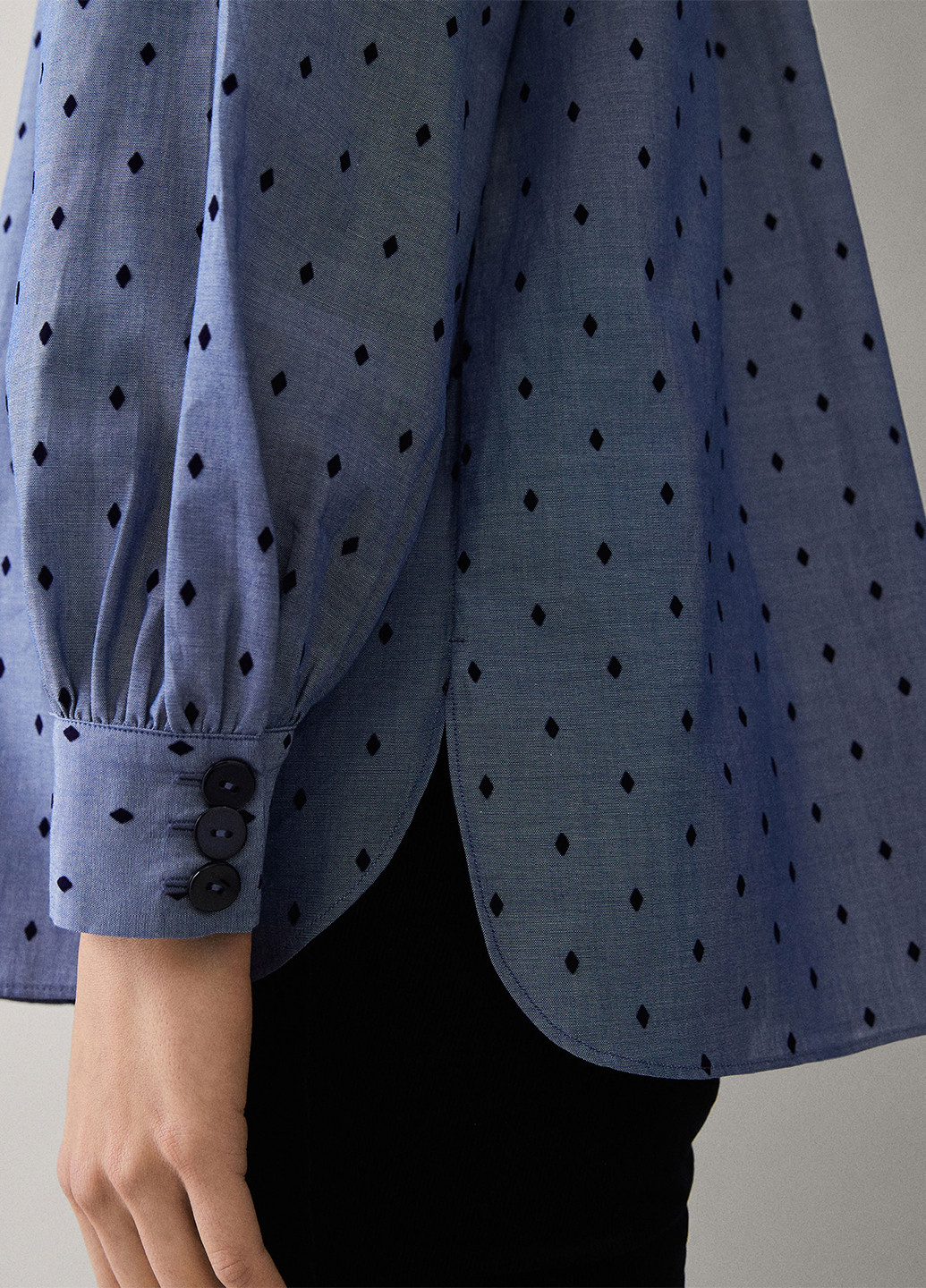 Синяя демисезонная блуза Massimo Dutti