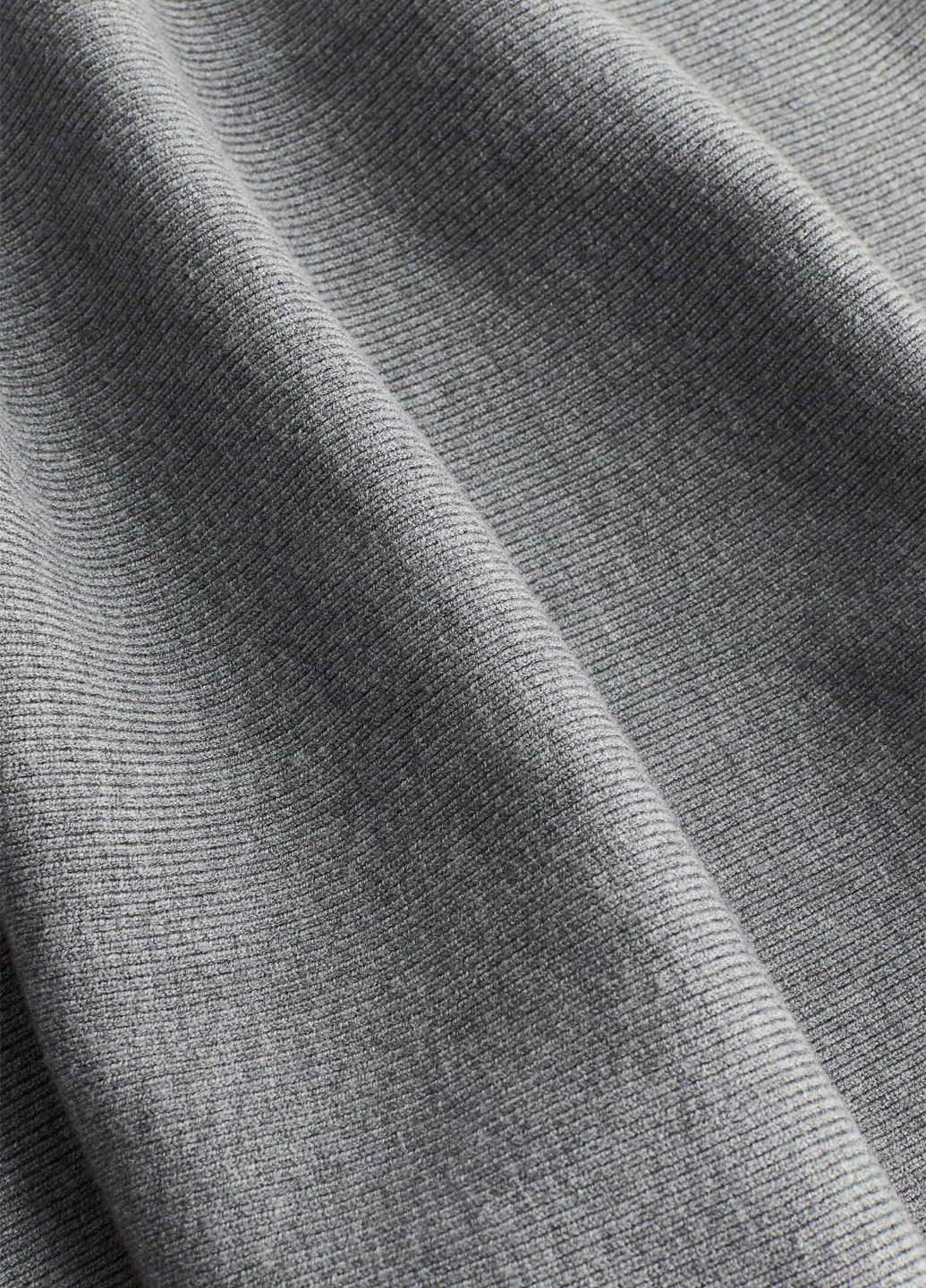 Серое кэжуал платье клеш H&M меланжевое