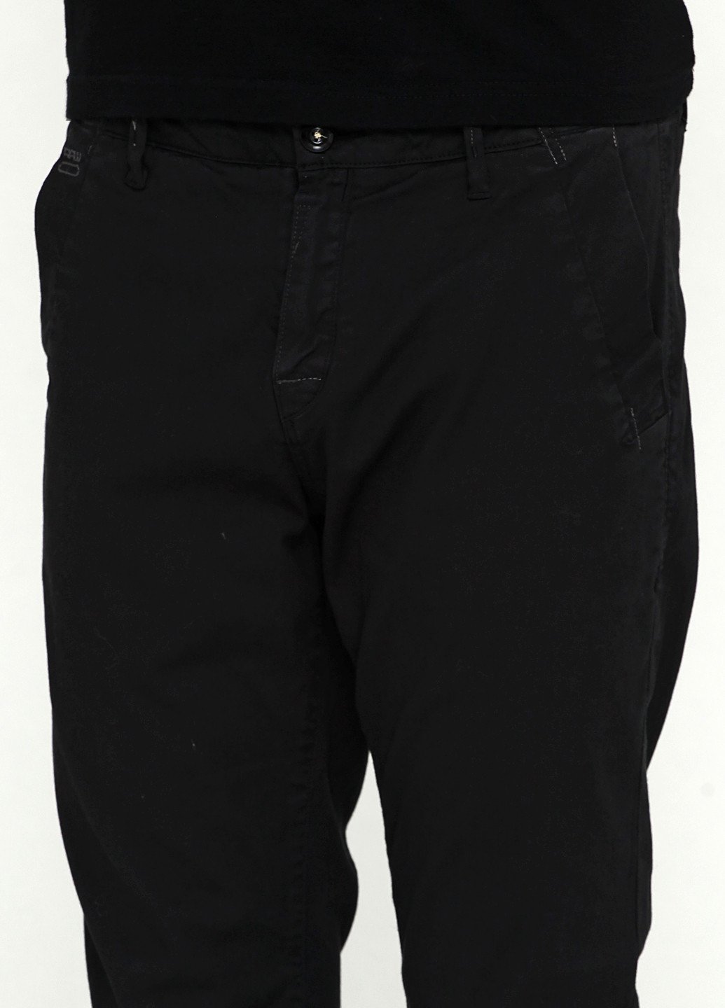 Черные кэжуал демисезонные прямые брюки G-Star Raw