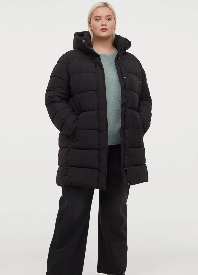 Чорна зимня h & m + утеплення куртка H&M+