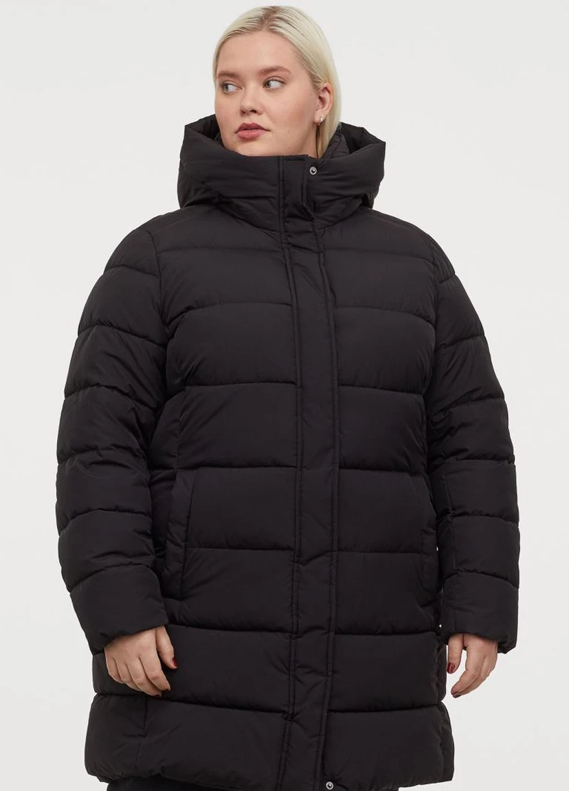 Чорна зимня h & m + утеплення куртка H&M+