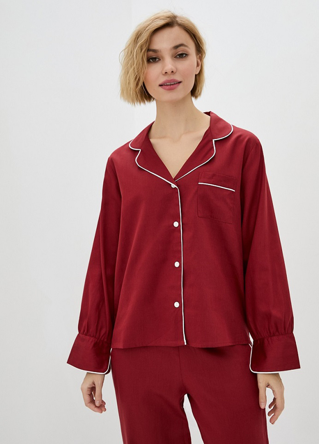 Красная всесезон пижамный комплект fable&eve 1606 рубашка + брюки Fable & Eve Marylebone