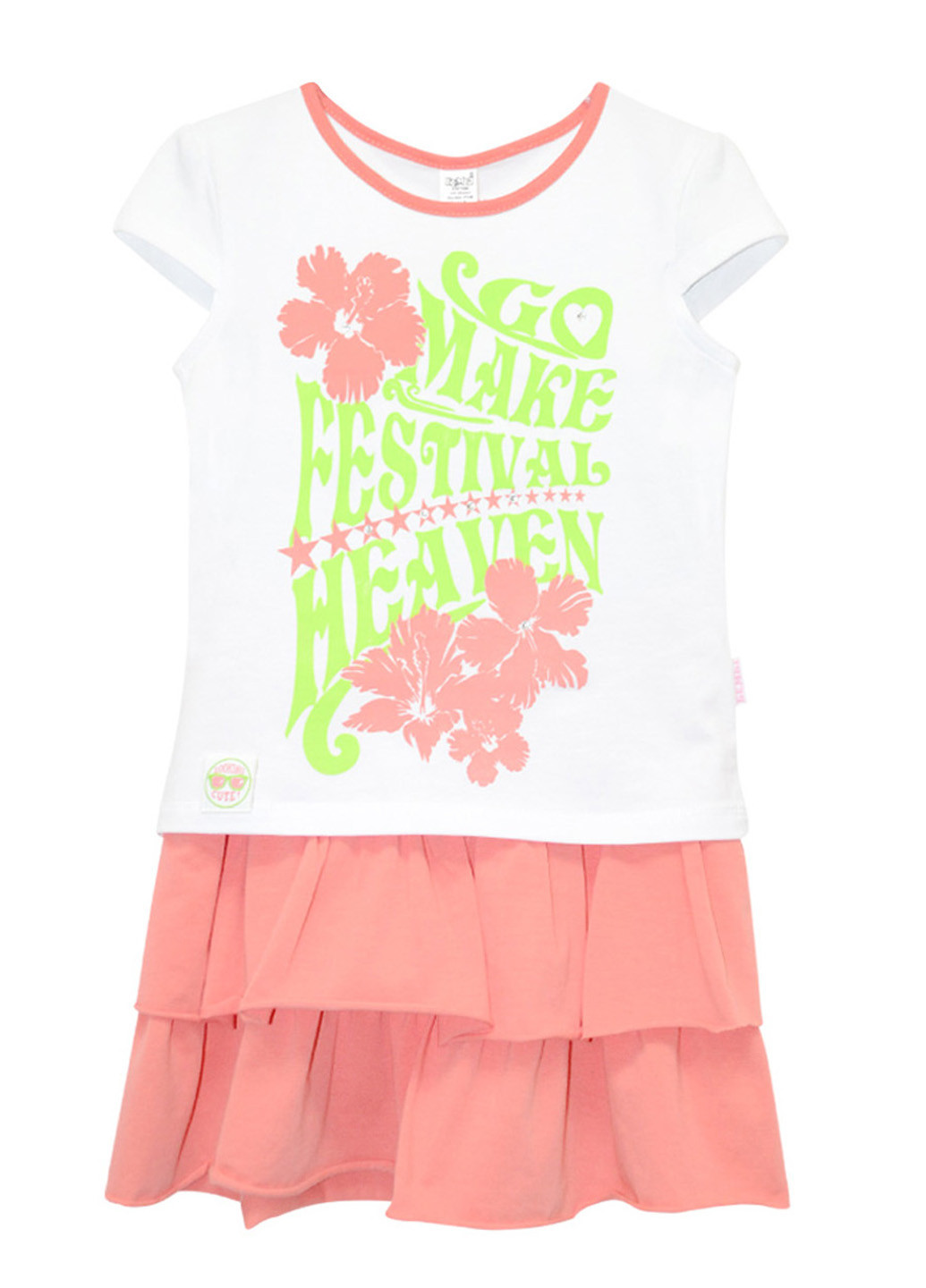 Комбінований літній комплект (футболка, спідниця) Бемби