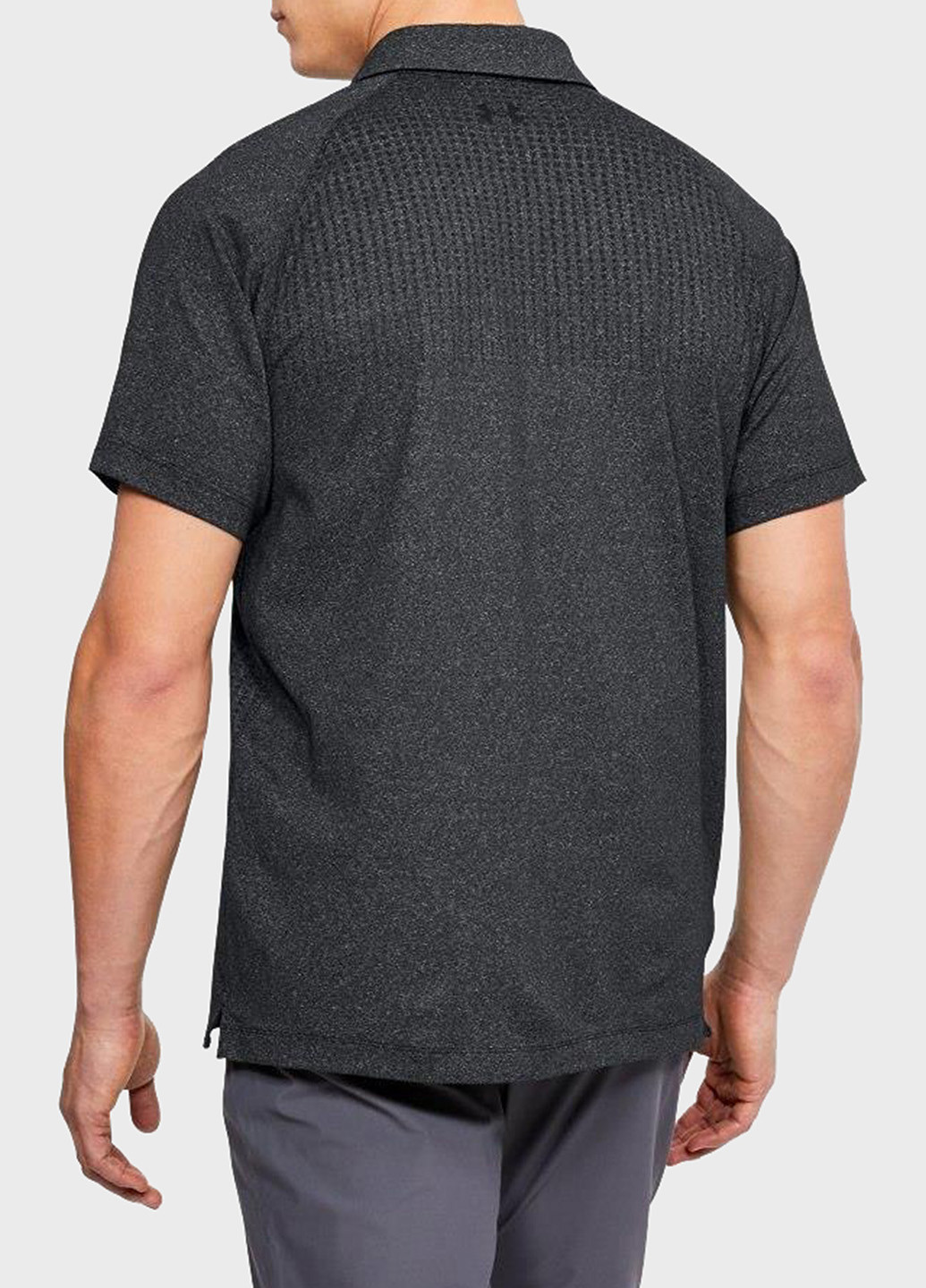 Черная футболка-поло для мужчин Under Armour однотонная