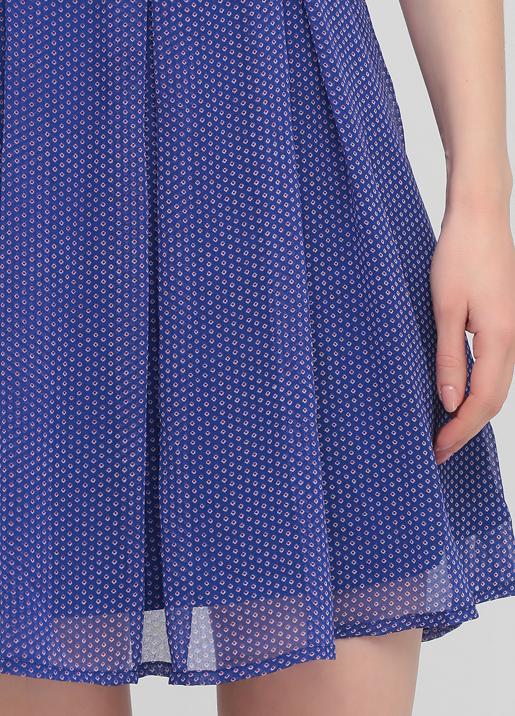 Синее кэжуал платье клеш LFT с абстрактным узором