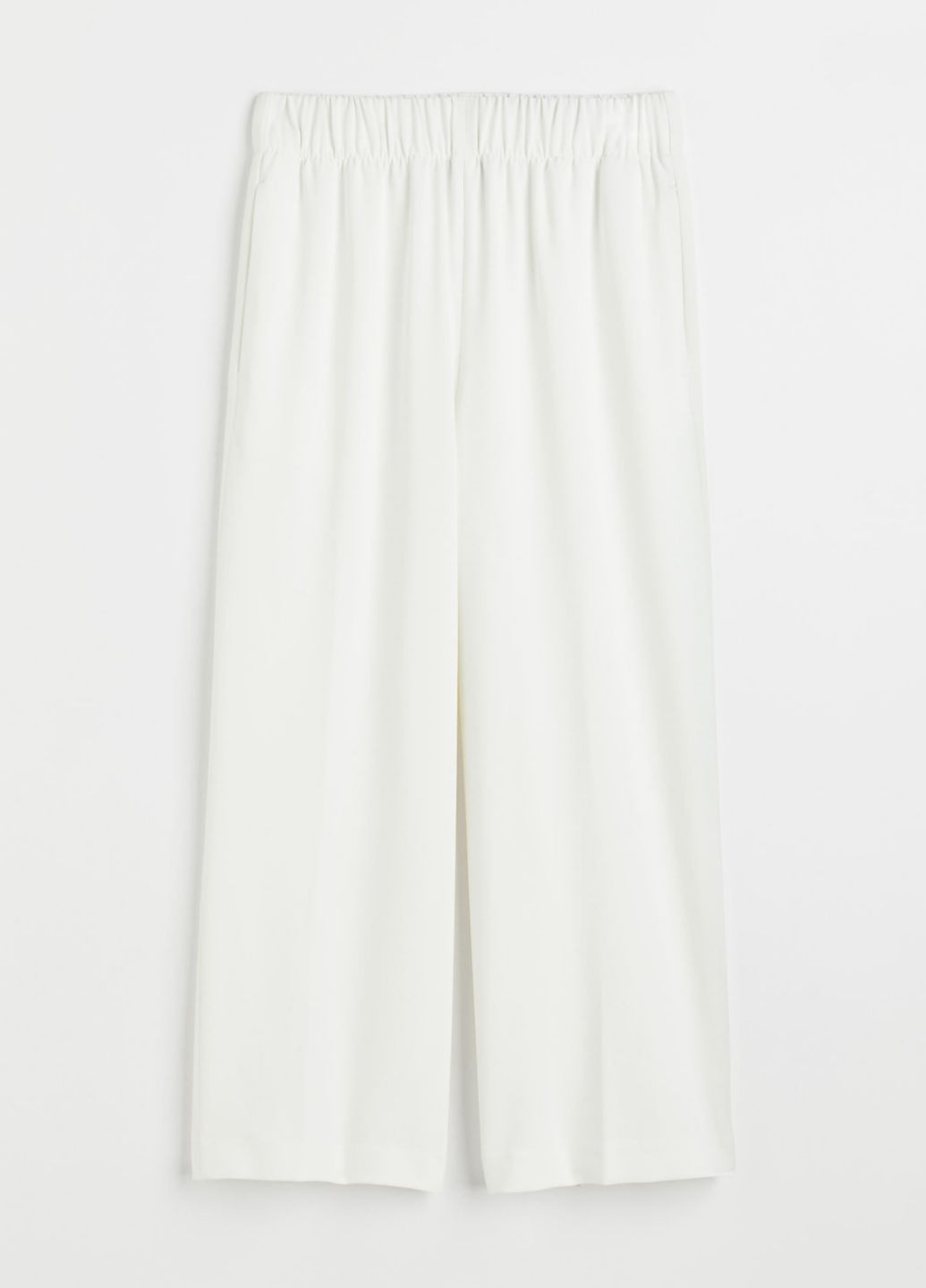Белые кэжуал демисезонные кюлоты брюки H&M