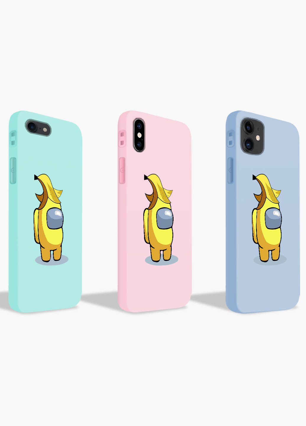 Чохол силіконовий Apple Iphone X Амонг Ас Жовтий (Among Us Yellow) (6129-2416) MobiPrint (219565569)