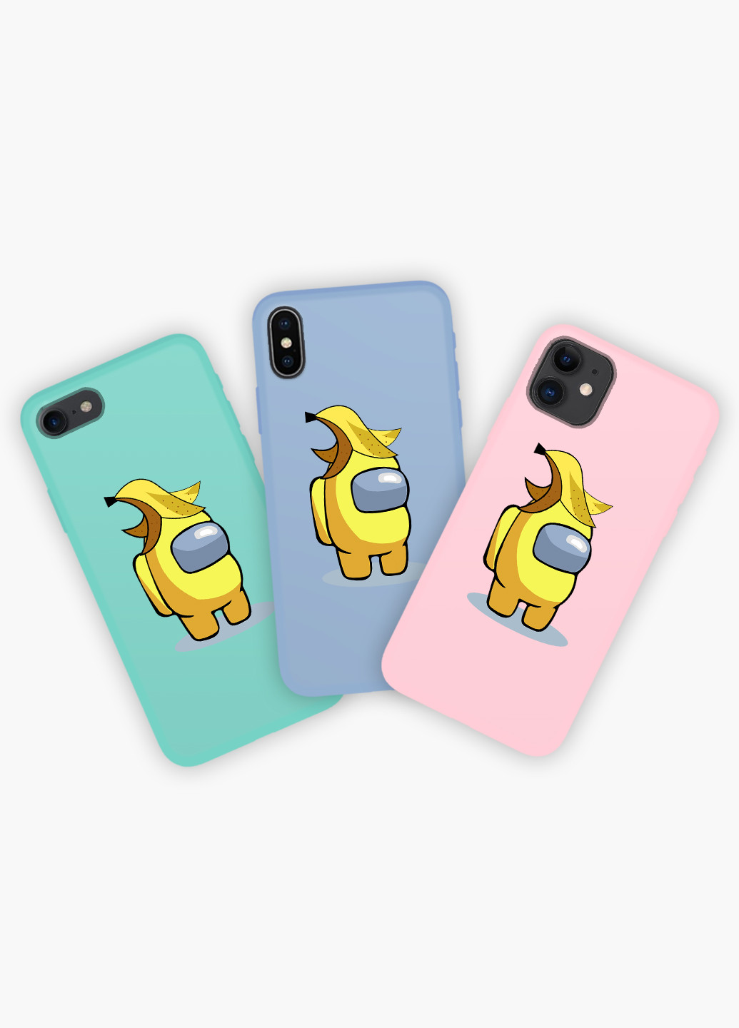 Чехол силиконовый Apple Iphone X Амонг Ас Желтый (Among Us Yellow) (6129-2416) MobiPrint (219565569)