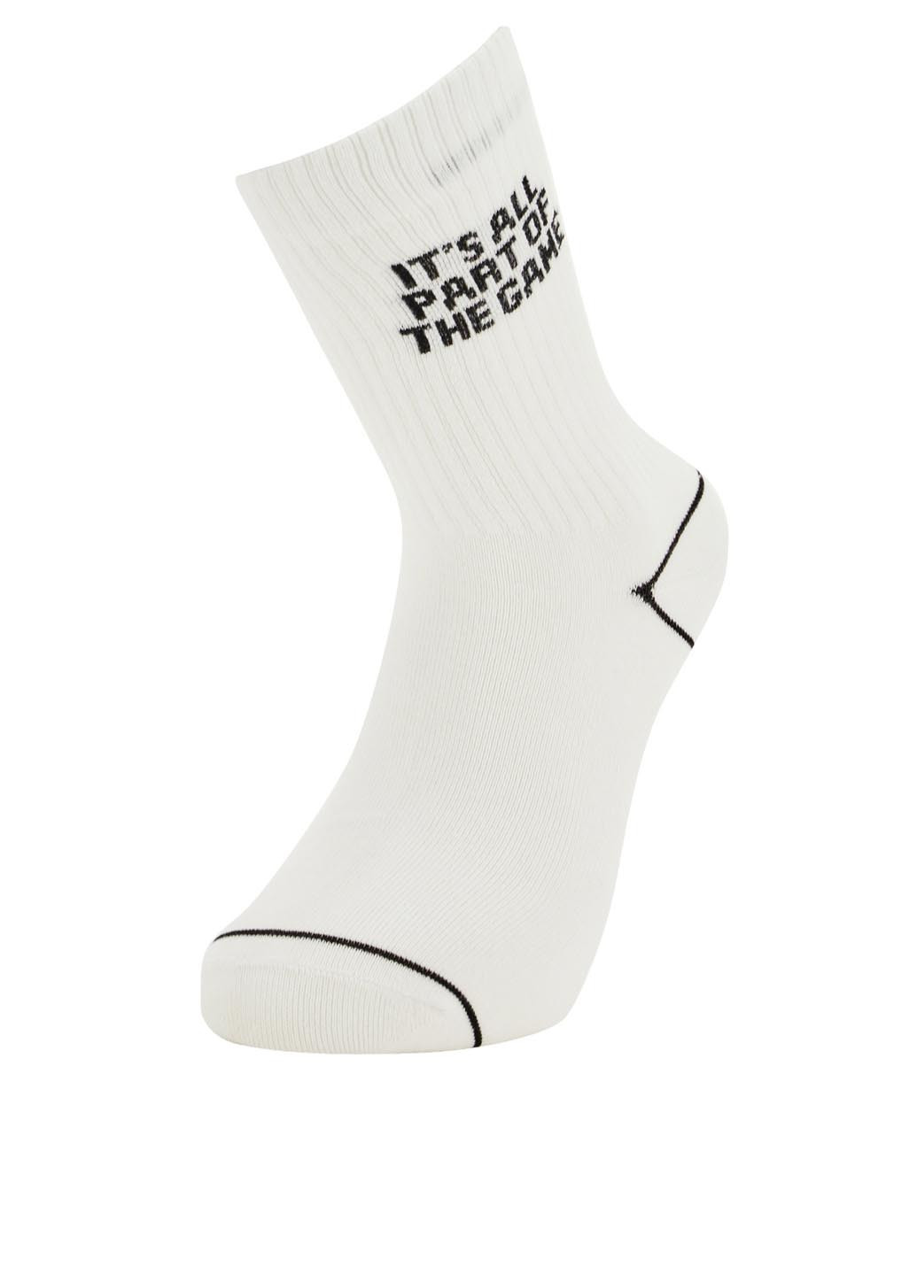 Шкарпетки(3шт) DeFacto без ущільненого носка білі повсякденні
