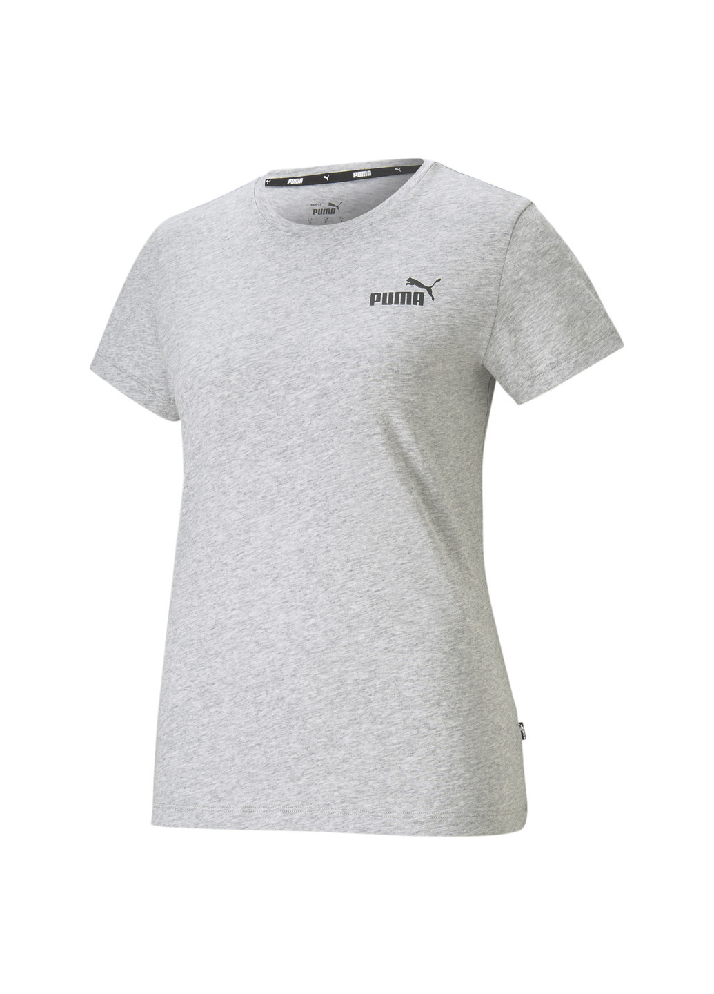 Серая всесезон футболка essentials small logo women’s tee Puma