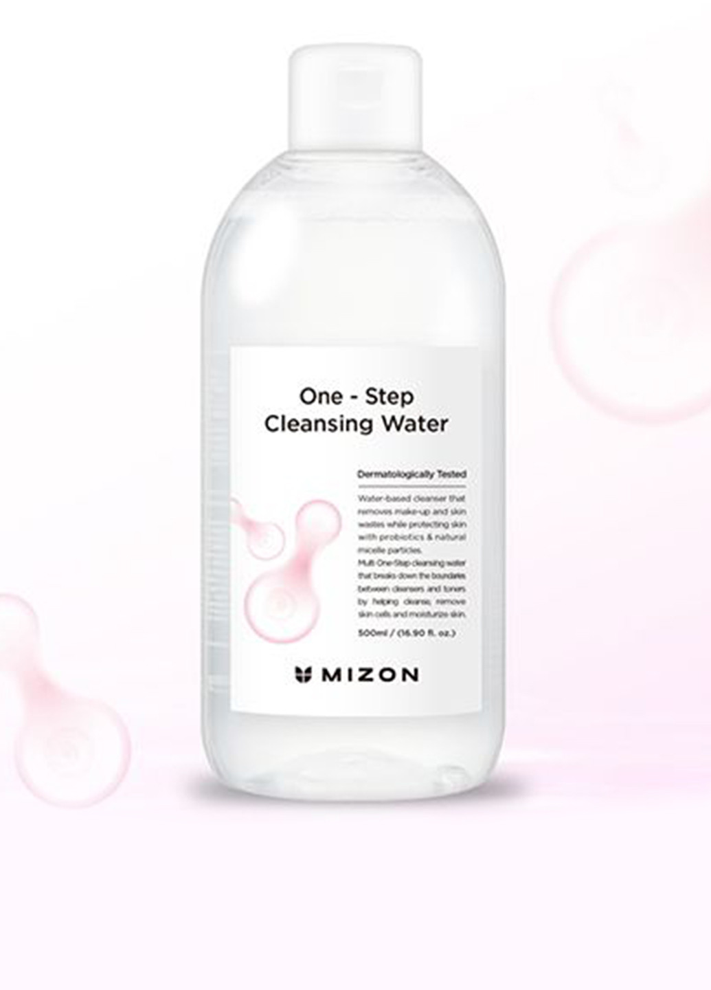 Міцелярна вода для очищення шкіри обличчя One-Step, 500 мл Mizon (252120149)