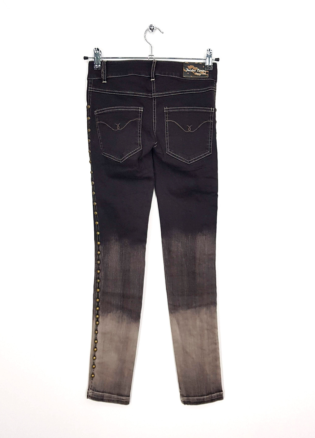 Джинси Puledro однотонні темно-сірі джинсові бавовна