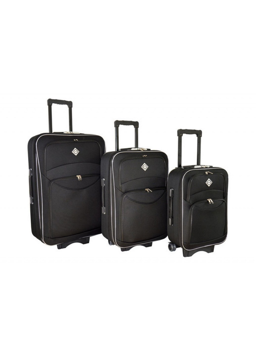 Набор чемоданов (3шт) 55х39х20 / 66х46х(24+5) / 76х50х(28+5) см Bonro (253192971)