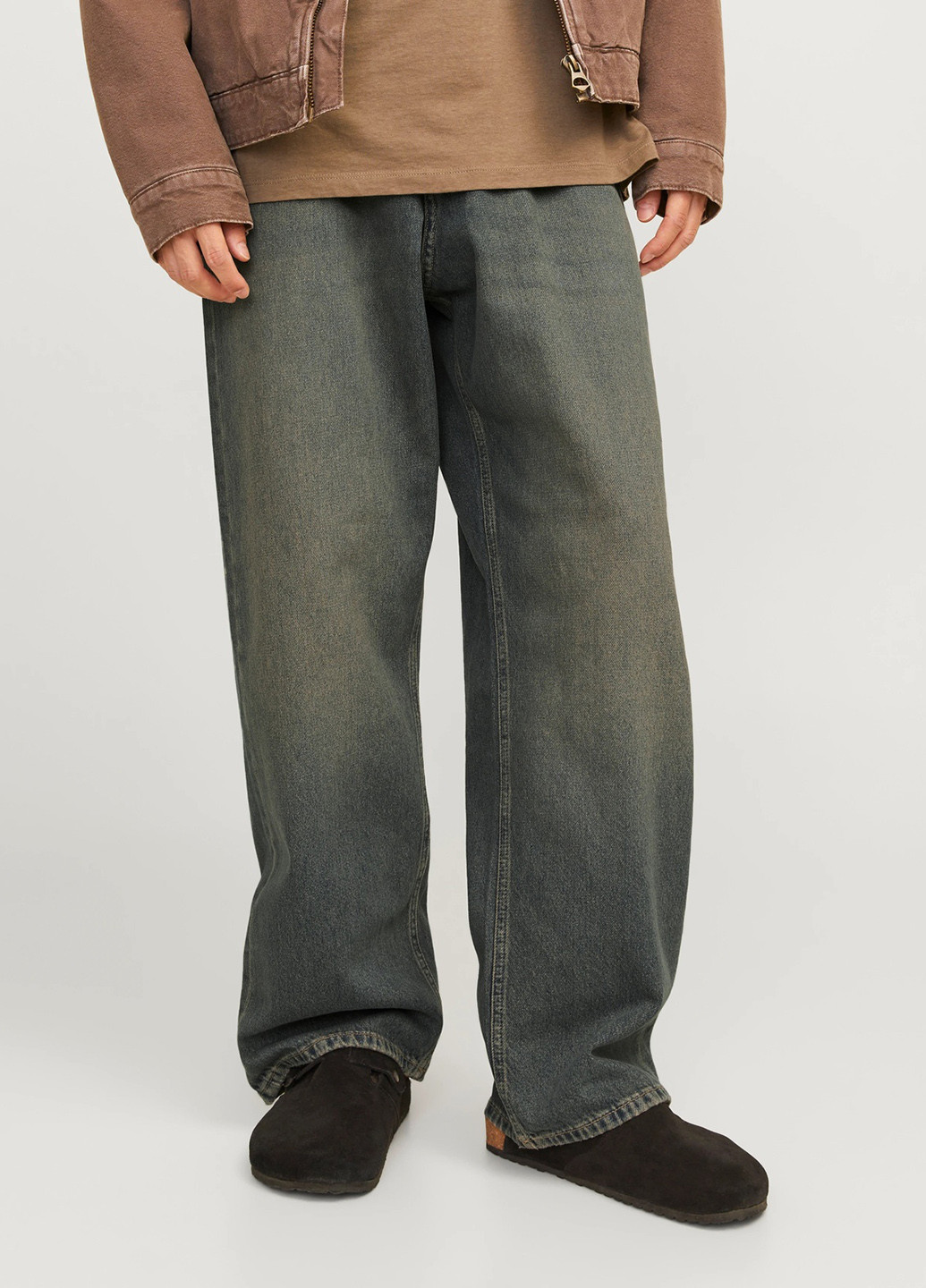 Синие демисезонные мешковатые джинсы Jack & Jones