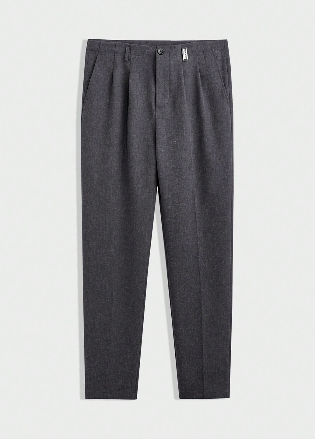 Темно-серые кэжуал, классические демисезонные прямые брюки SHEIN