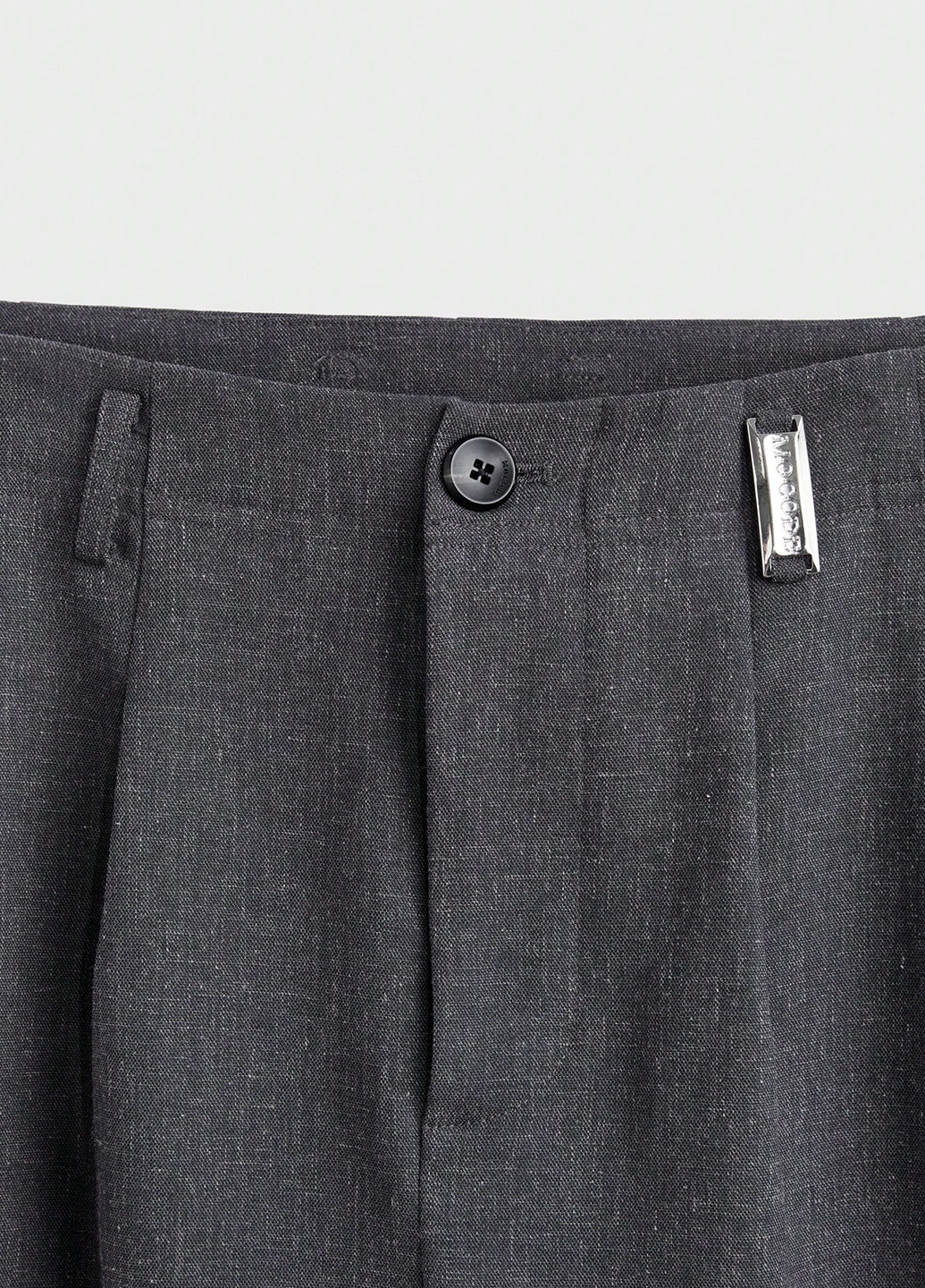 Темно-серые кэжуал, классические демисезонные прямые брюки SHEIN