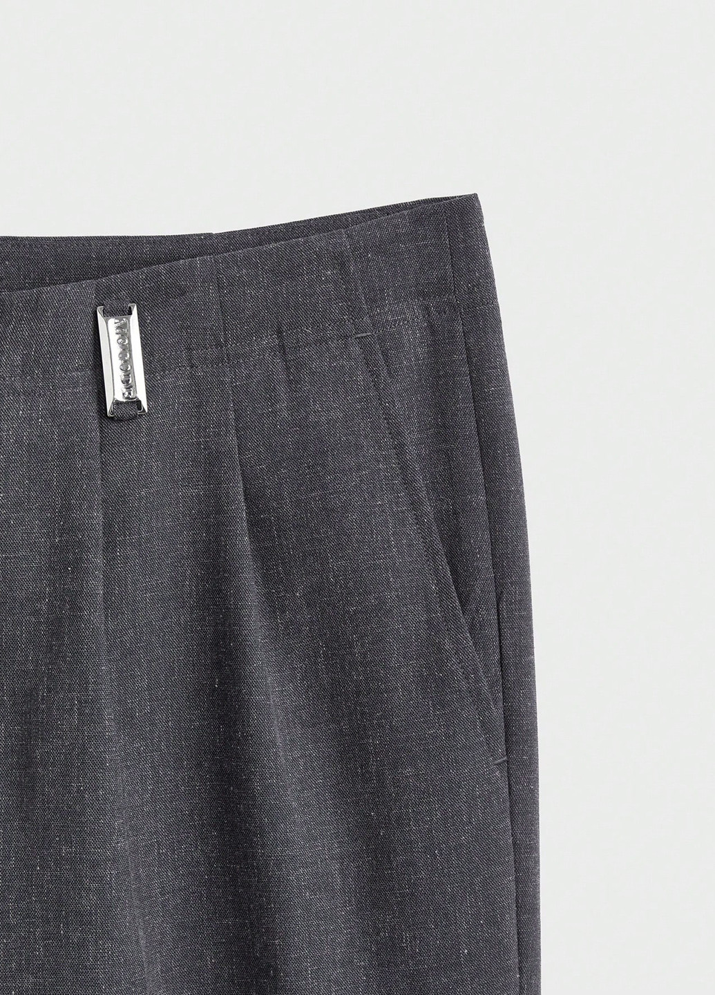 Темно-серые кэжуал, классические демисезонные прямые брюки SHEIN