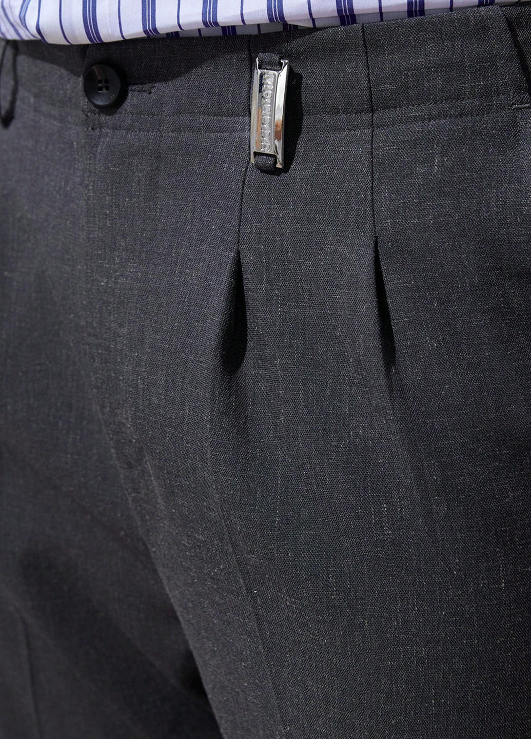 Темно-серые кэжуал, классические демисезонные прямые брюки SHEIN