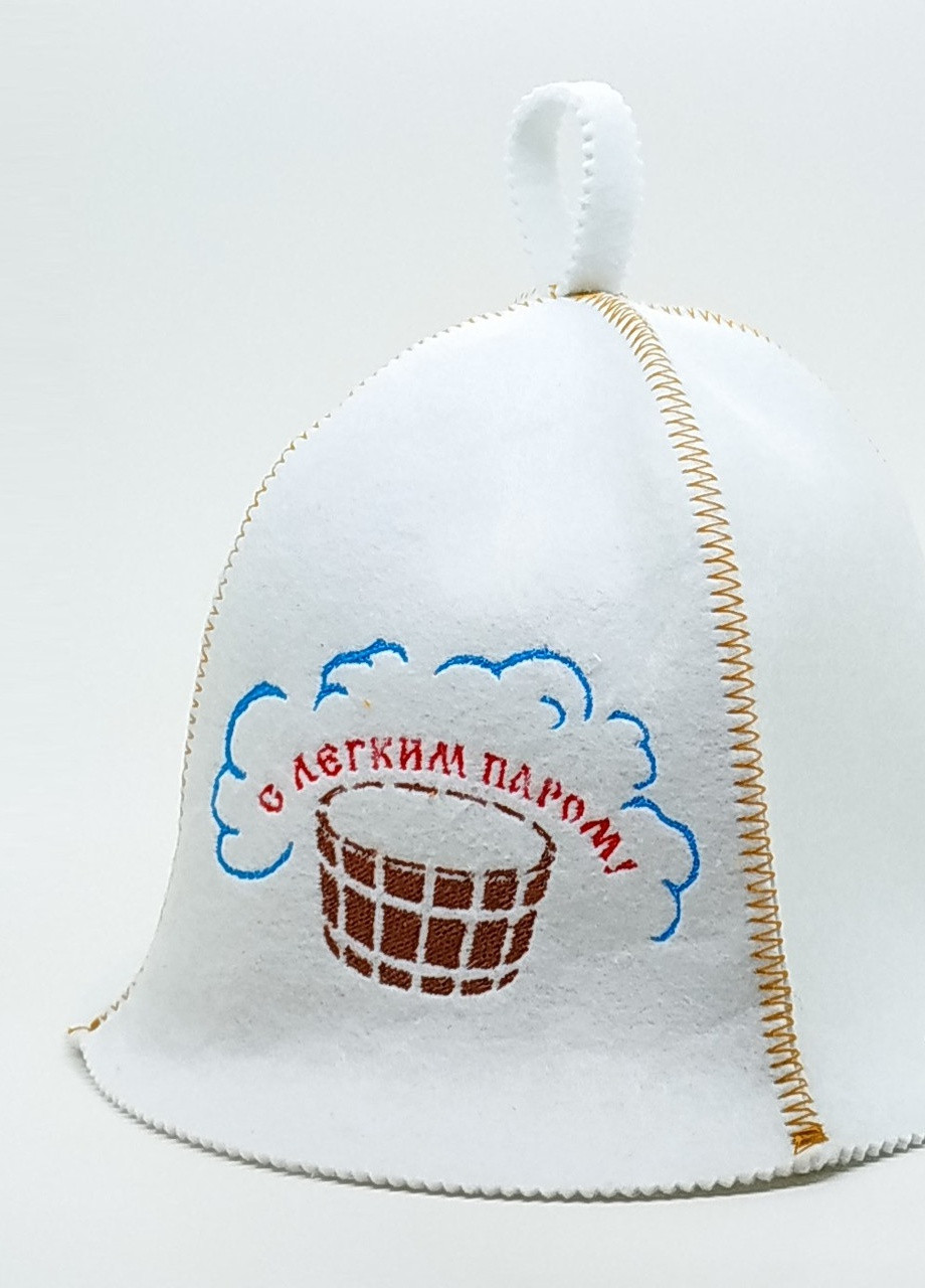 Банна шапка "З легким паром" штучне хутро білий (LA-85) Luxyart (252611347)